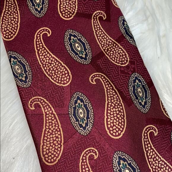 XMI 100% Silk Paisley Neck Tie - Picture 2 of 6